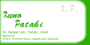kuno pataki business card